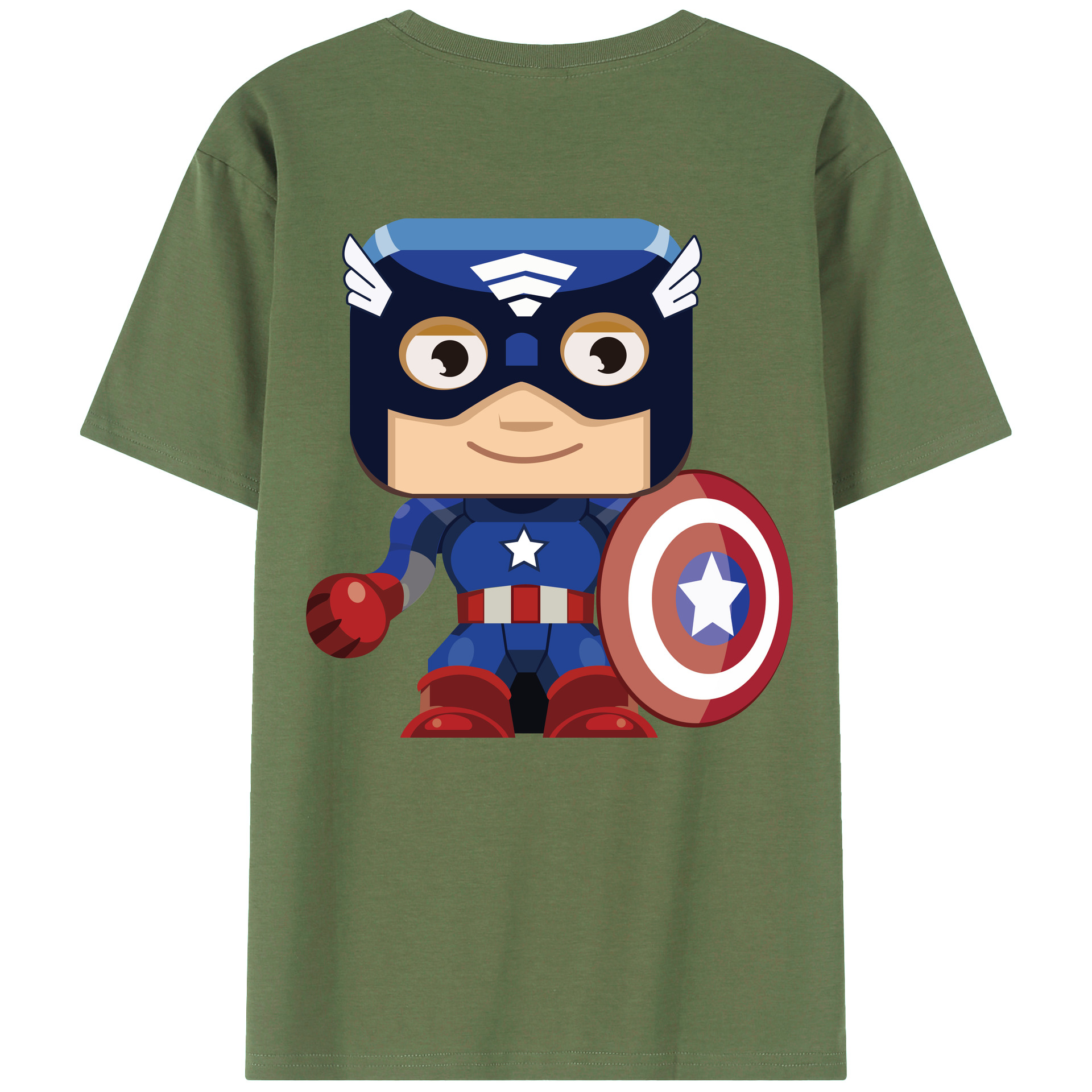 （画像用） アベンジャーズ The Avengers 綿100％ メンズ半袖Tシャツ（バックプリント） 通気性